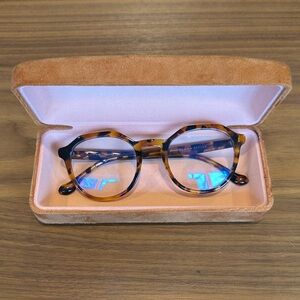 Gemma Styles Iris Tortoise Round Women's Blue Light Glasses